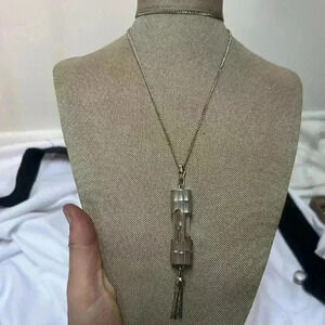 Catorex Buchurer Vintage Manual Wind Slide Watch Pendant Necklace 925 silver